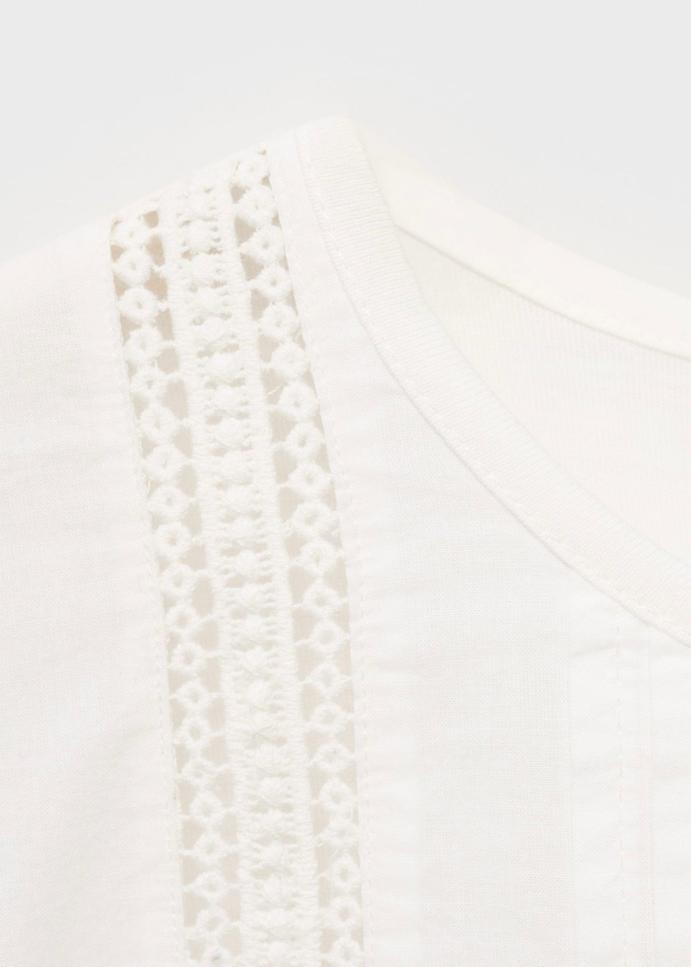 T-Shirt Coton Détails Ajourés