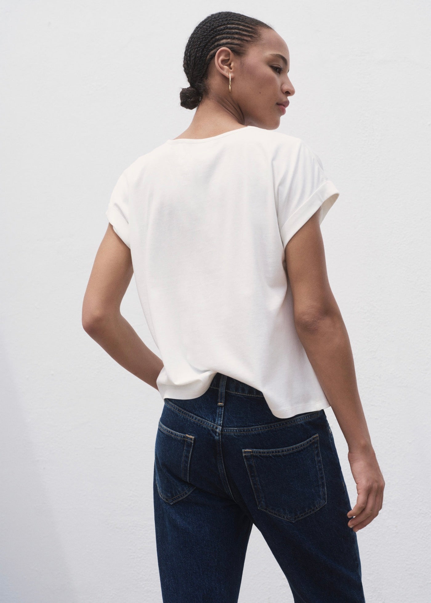 T-Shirt Coton Détails Ajourés