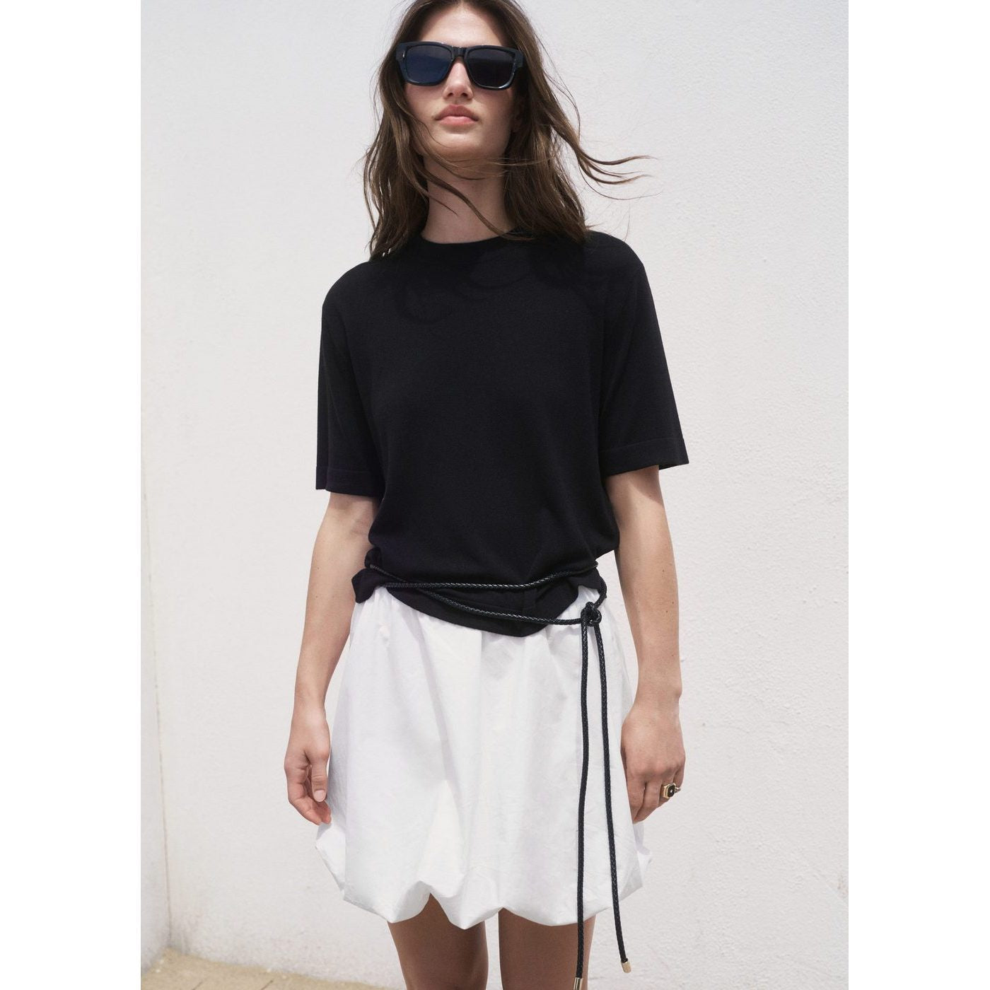Pull-Over Maille Fine Manches Courtes