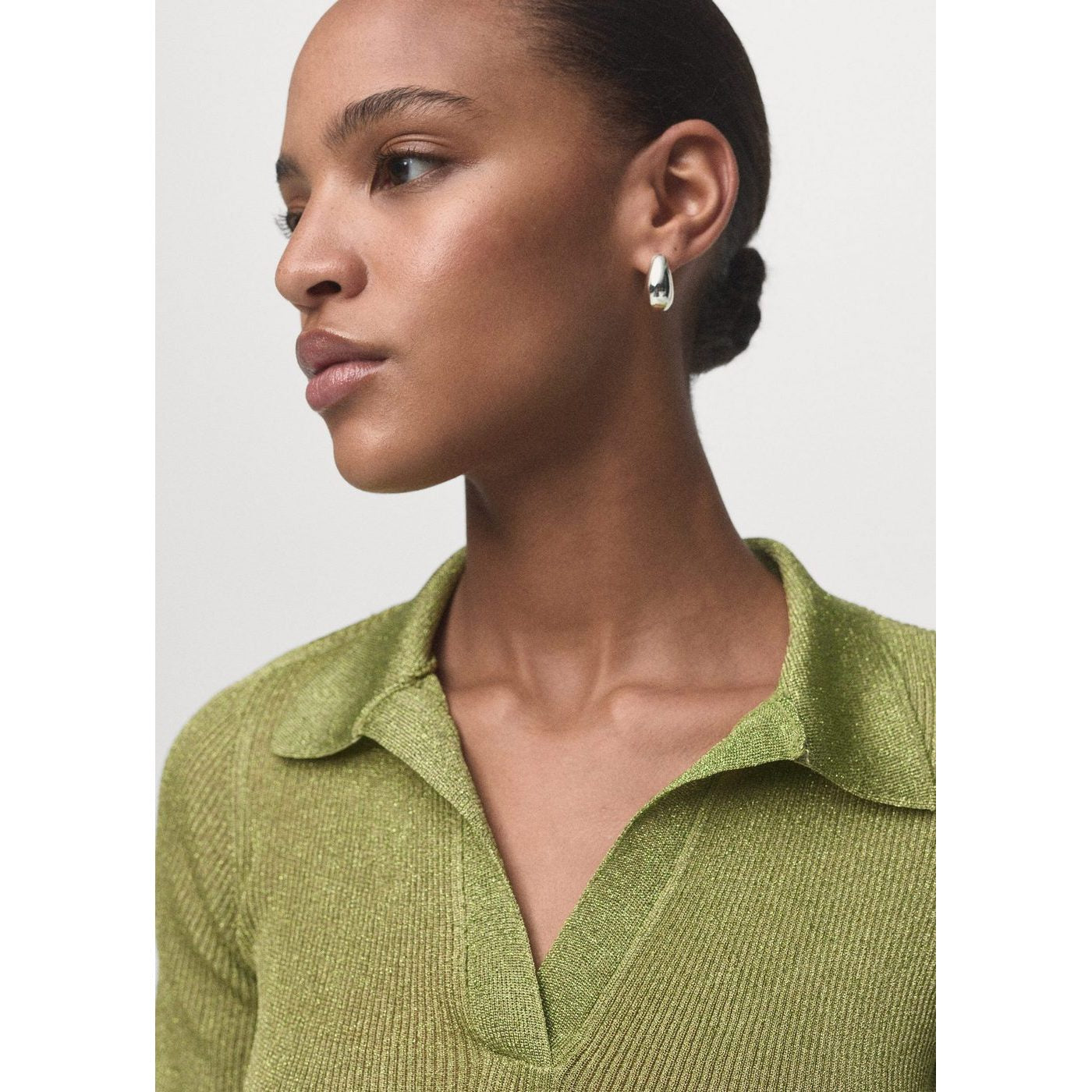 Pull-Over Lurex Col Polo