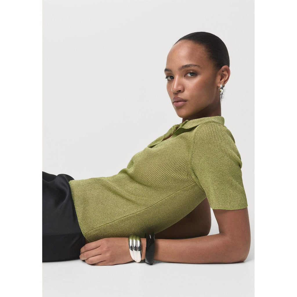 Pull-Over Lurex Col Polo