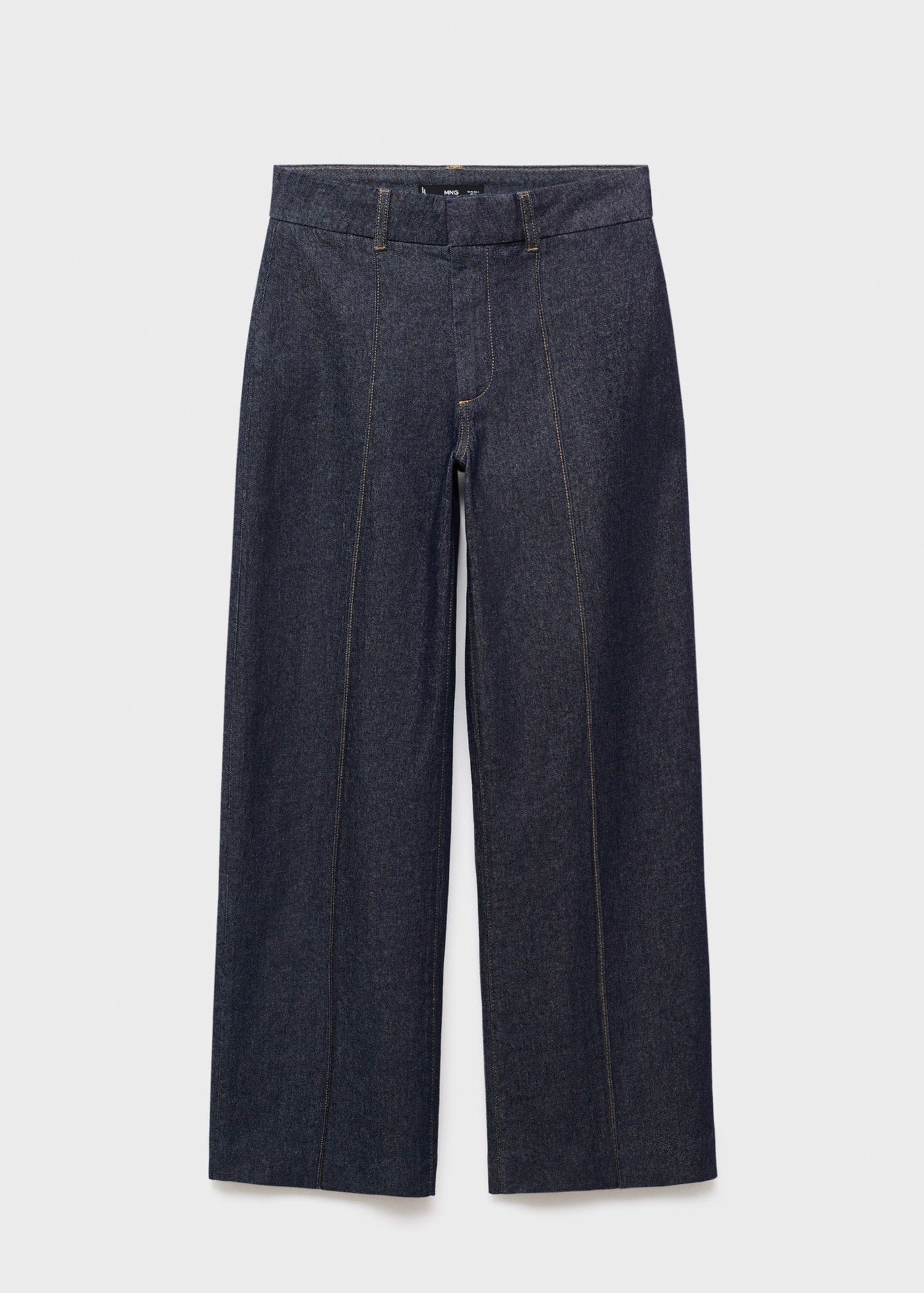 Jean Style Jupe-Culotte Taille Haute Avec Coutures