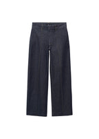 Jean Style Jupe-Culotte Taille Haute Avec Coutures