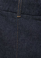 Jean Style Jupe-Culotte Taille Haute Avec Coutures