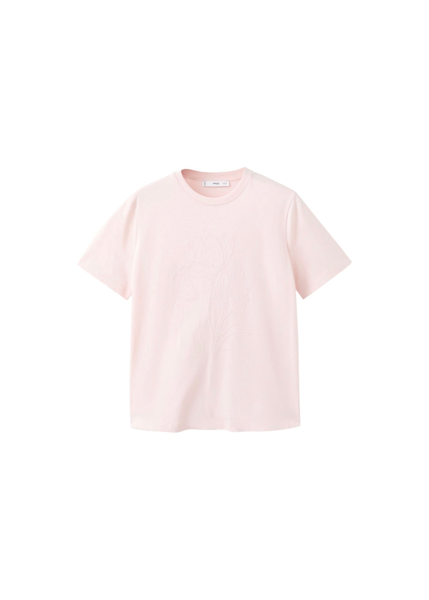 T-Shirt Coton Broderie À Fleurs
