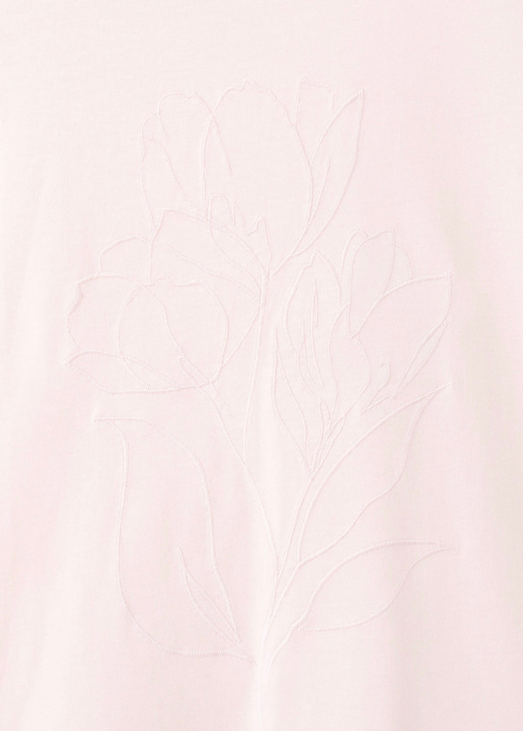 T-Shirt Coton Broderie À Fleurs