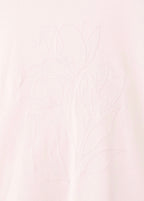 T-Shirt Coton Broderie À Fleurs