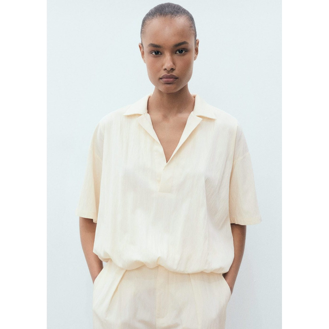 Chemise Crop Bouffante