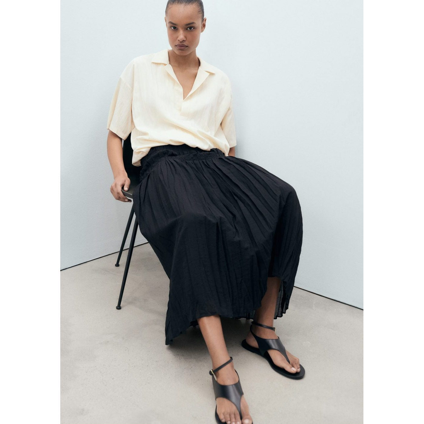 Chemise Crop Bouffante