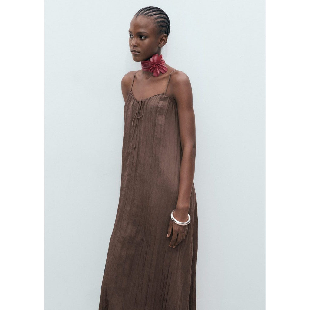 Robe Longue Effet Froissé