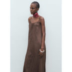 Robe Longue Effet Froissé