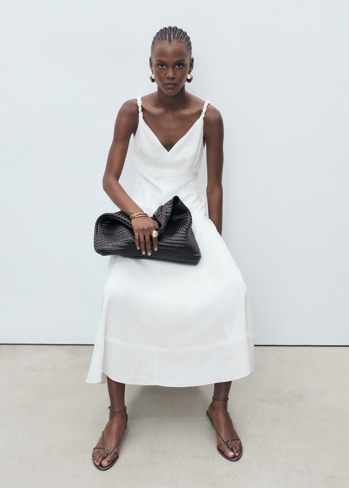 Robe Longue Col V