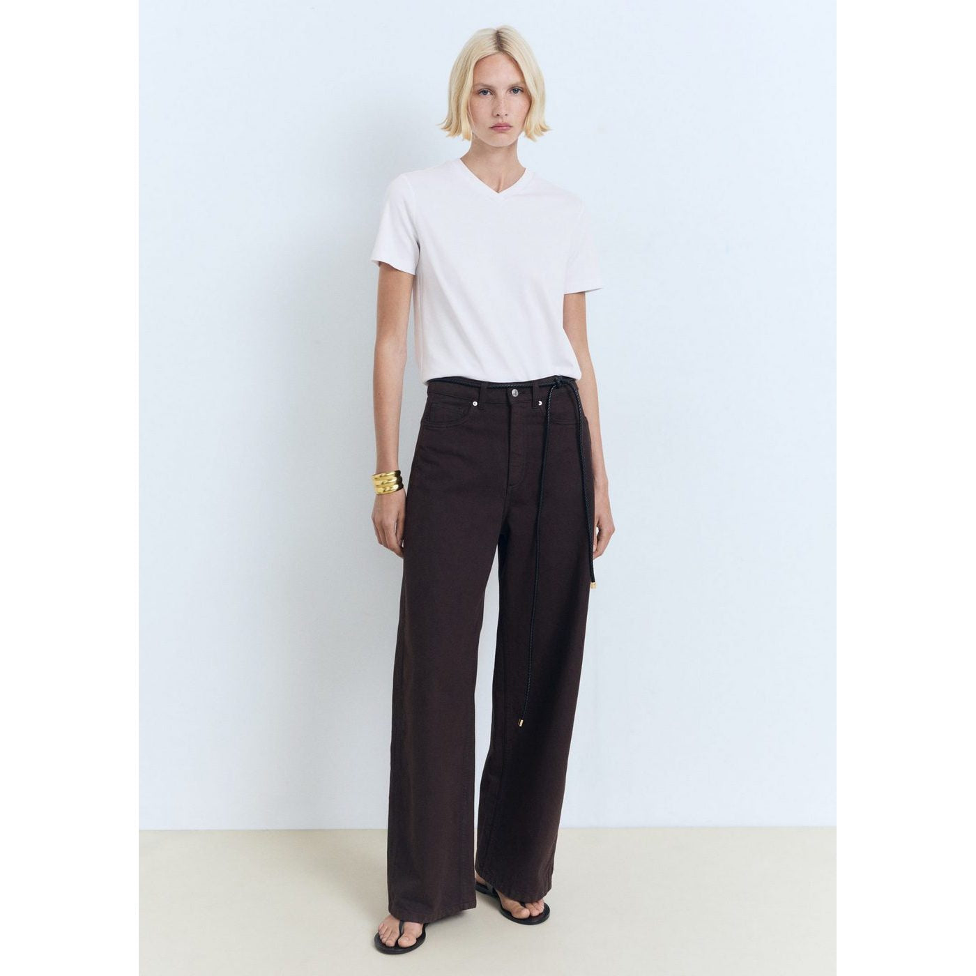 T-Shirt Coton Col En V