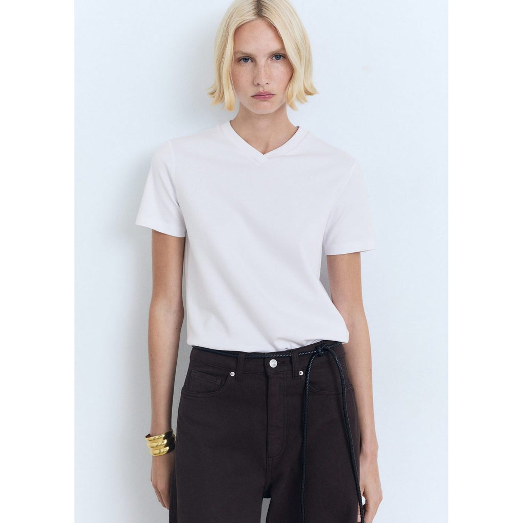 T-Shirt Coton Col En V
