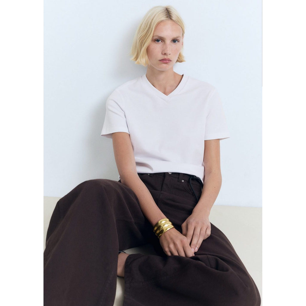 T-Shirt Coton Col En V