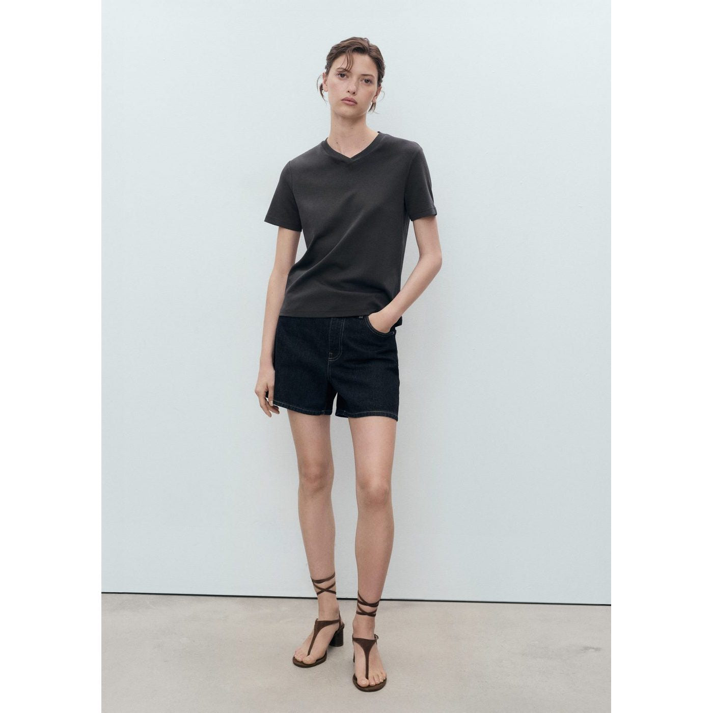T-Shirt Coton Col En V