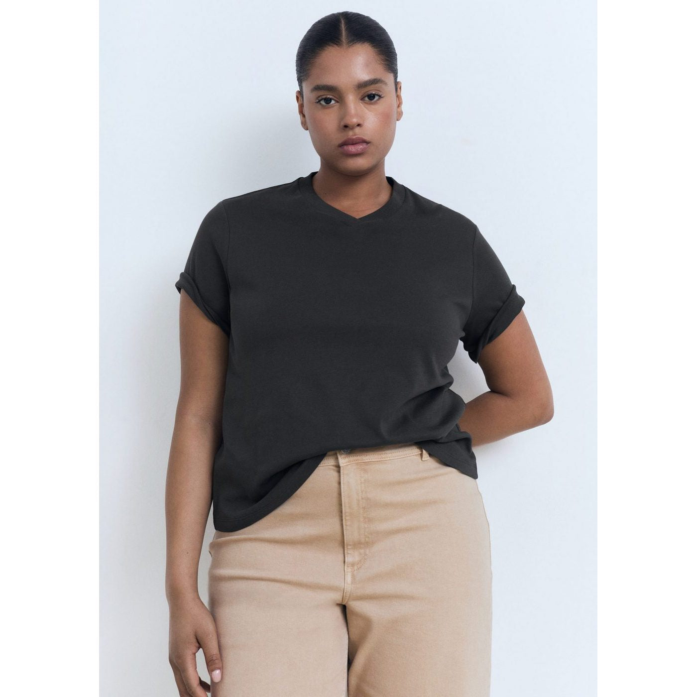 T-Shirt Coton Col En V