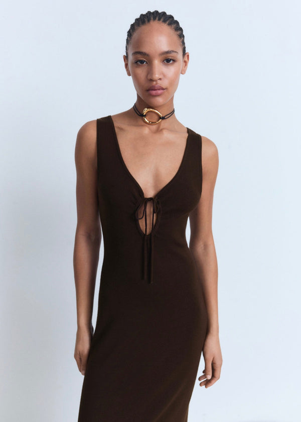 Robe En Maille Décolleté