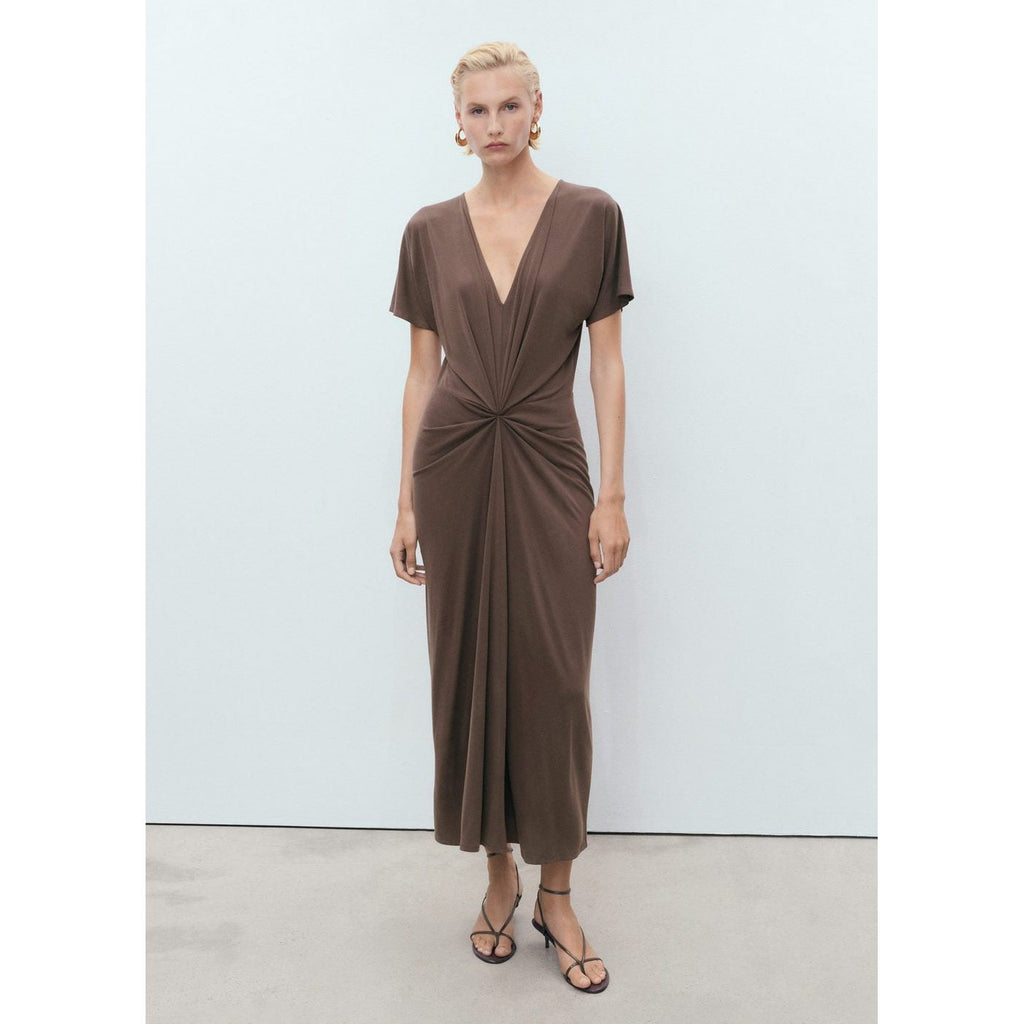 Robe Col V Froncé