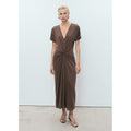 Robe Col V Froncé