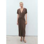 Robe Col V Froncé