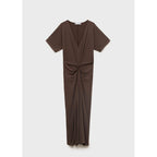 Robe Col V Froncé
