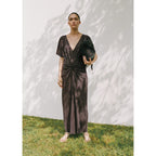 Robe Col V Froncé