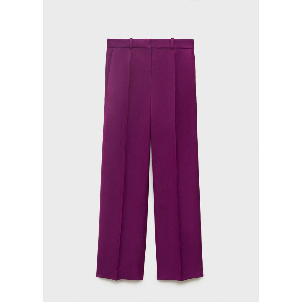 Pantalon De Costume Droit Lin Mélangé
