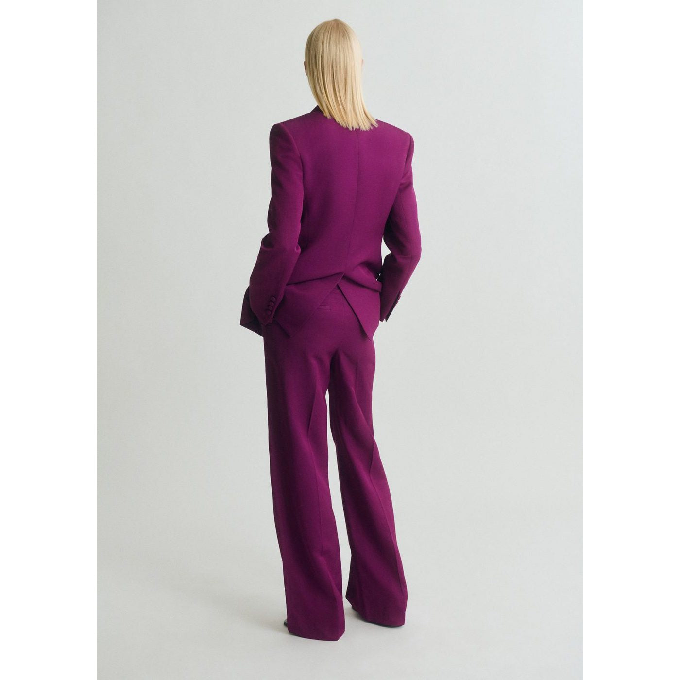 Pantalon De Costume Droit Lin Mélangé