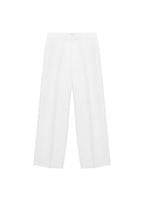Pantalon Mélange De Lin Pinces