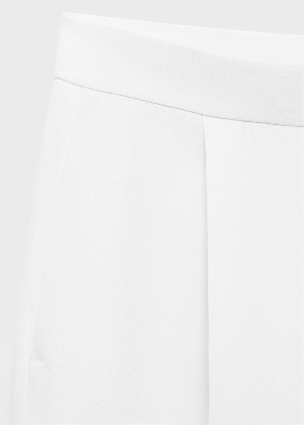Pantalon Mélange De Lin Pinces