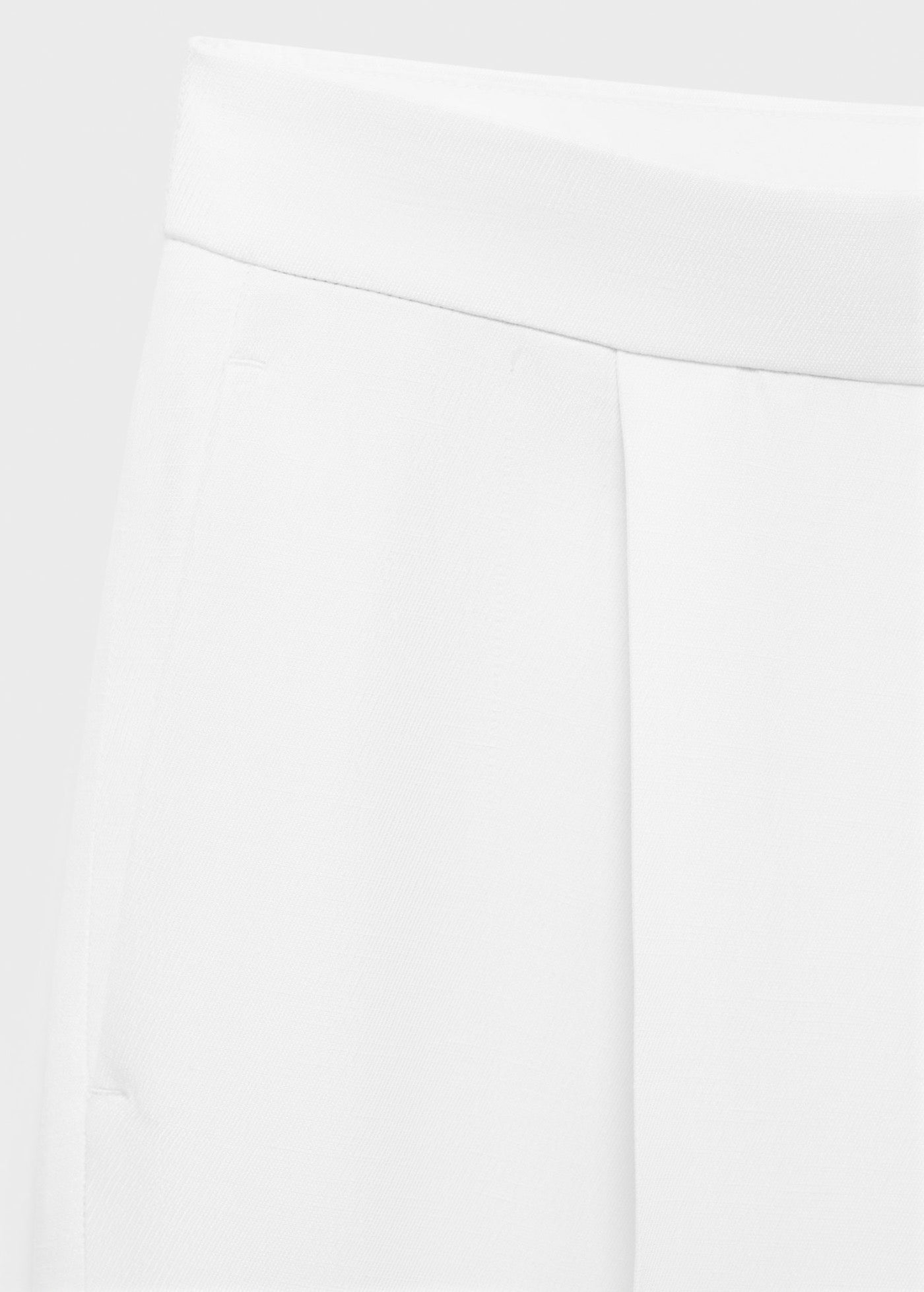 Pantalon Mélange De Lin Pinces