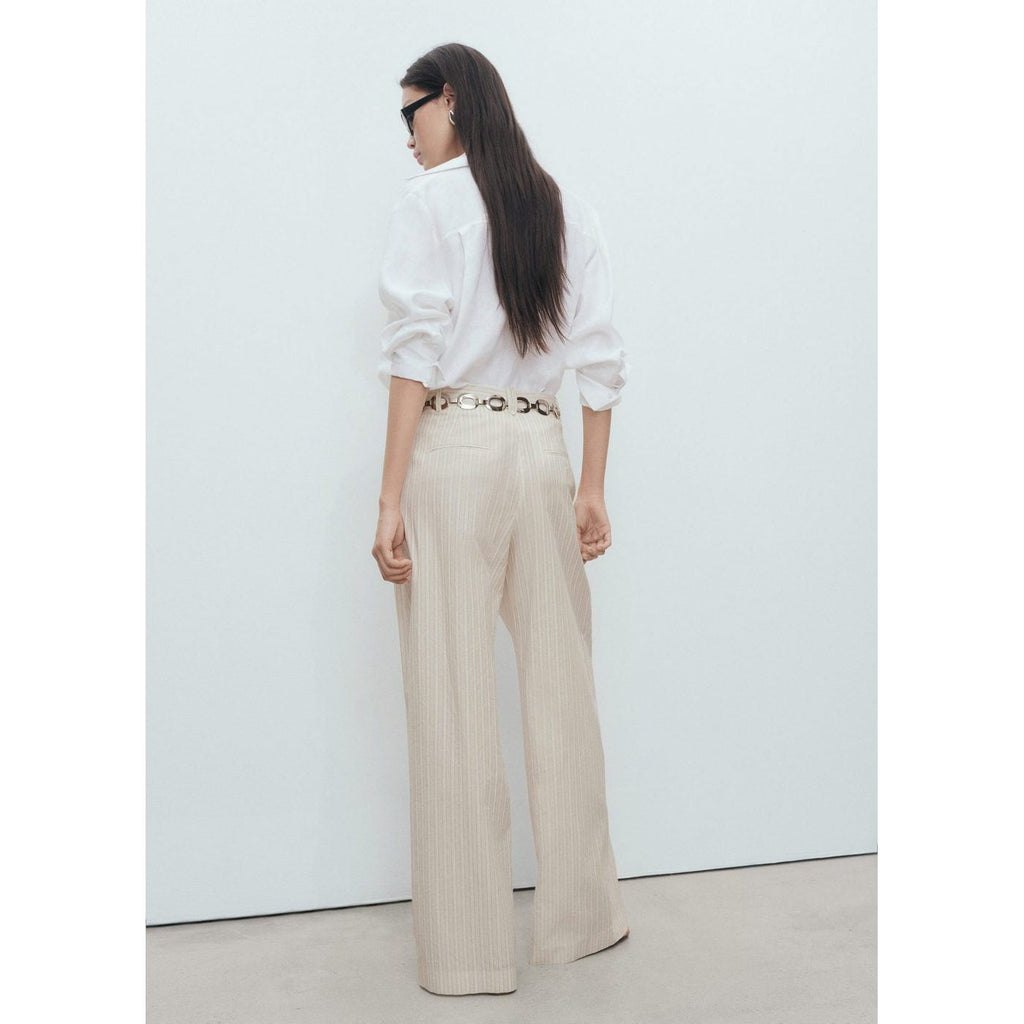 Pantalon Large À Rayures