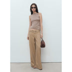 Pantalón Denim Wide Leg Cinturón