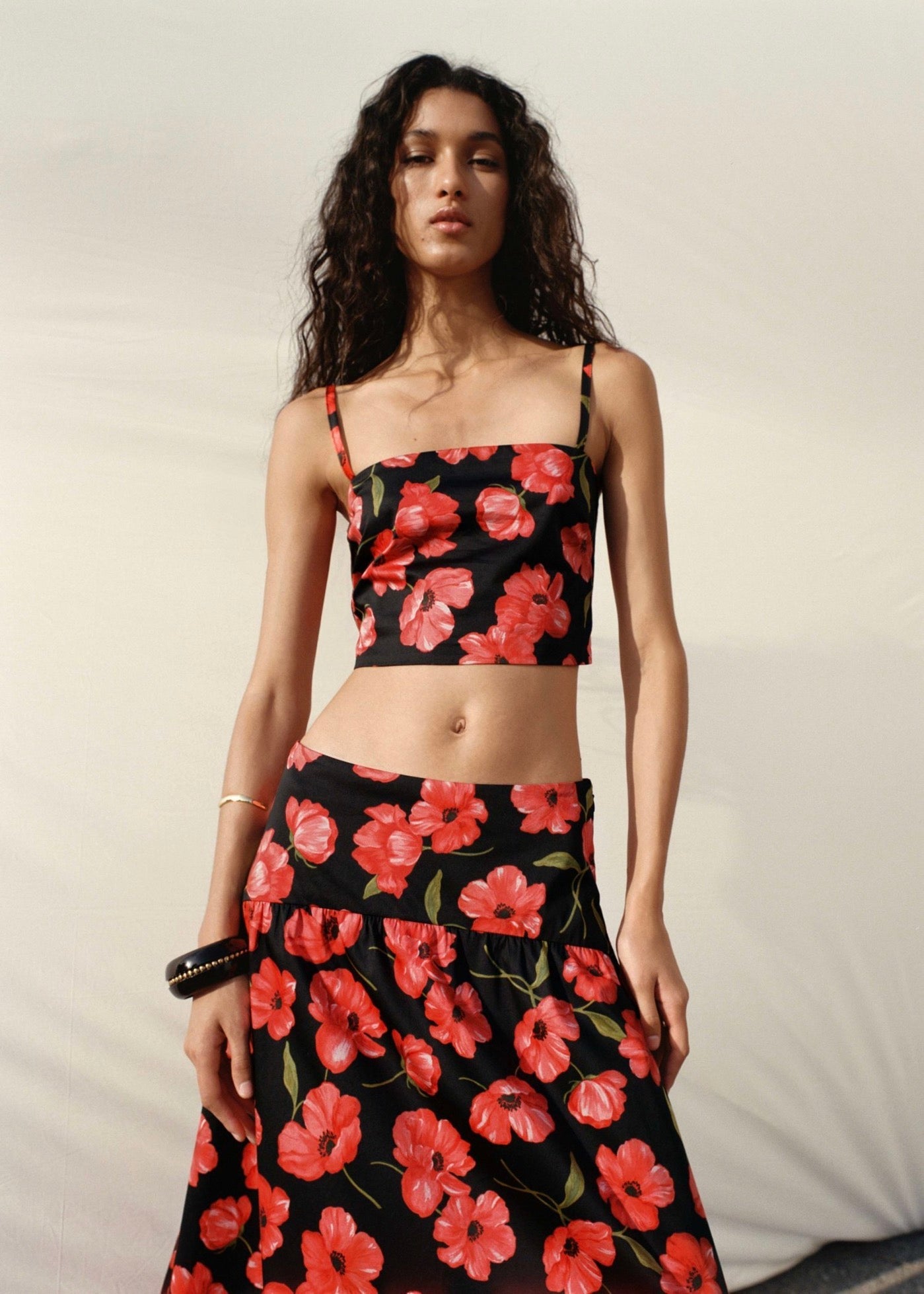 Crop Top À Fleurs