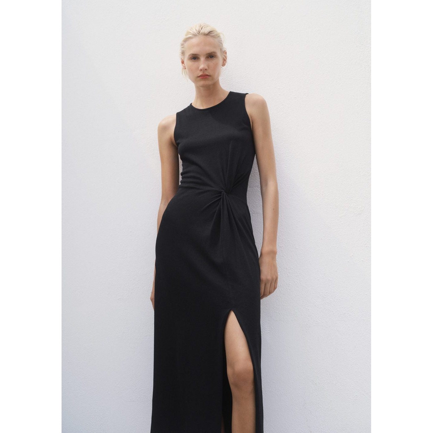 Robe Midi En Coton Froncé