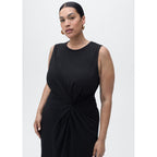Robe Midi En Coton Froncé
