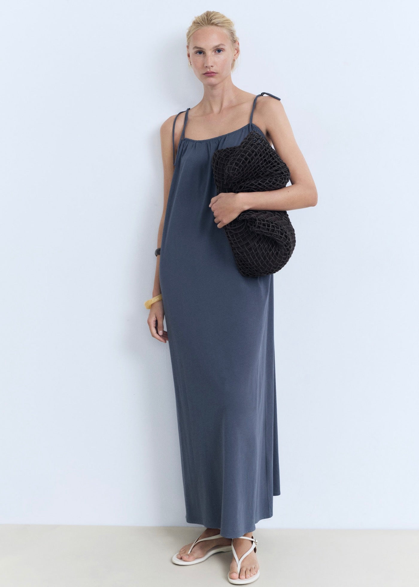 Robe Mili En Coton - Gris