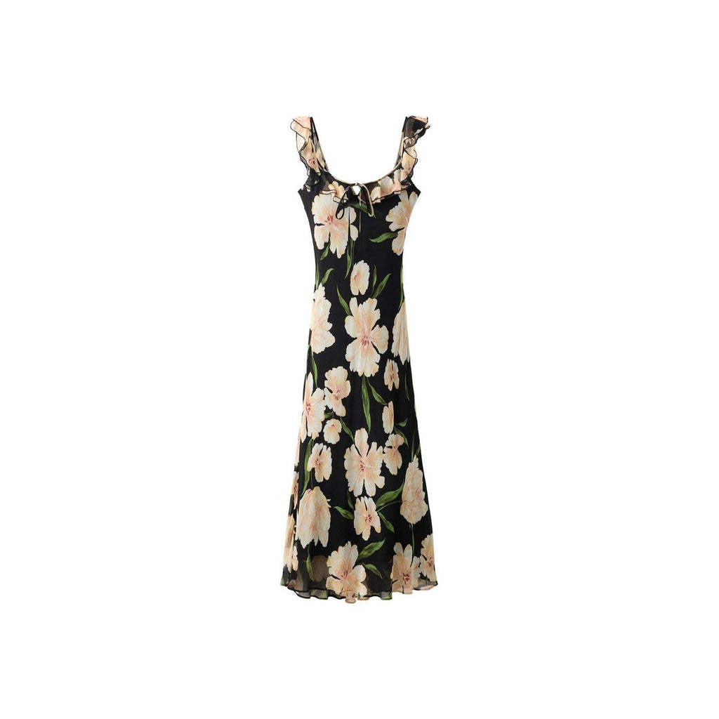 Robe À Fleurs Détail Volants