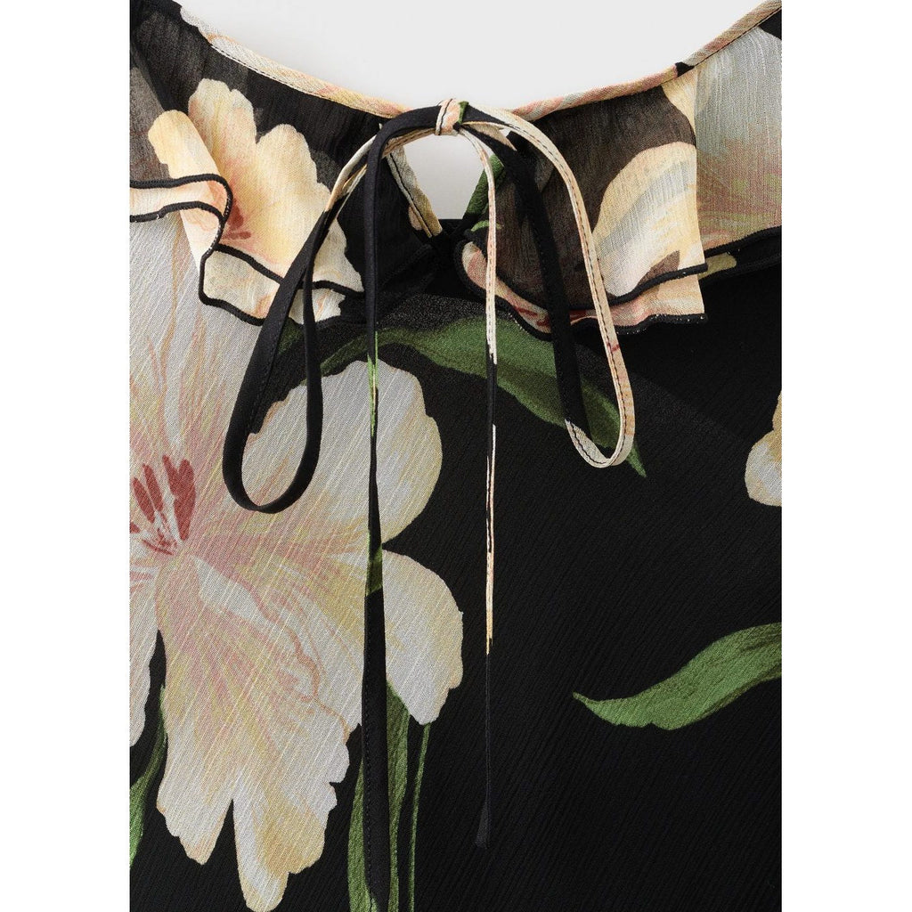 Robe À Fleurs Détail Volants