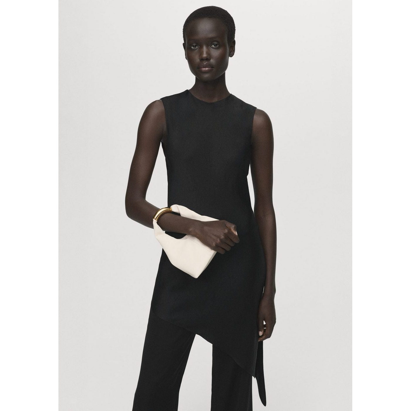 Top Satiné Asymétrique
