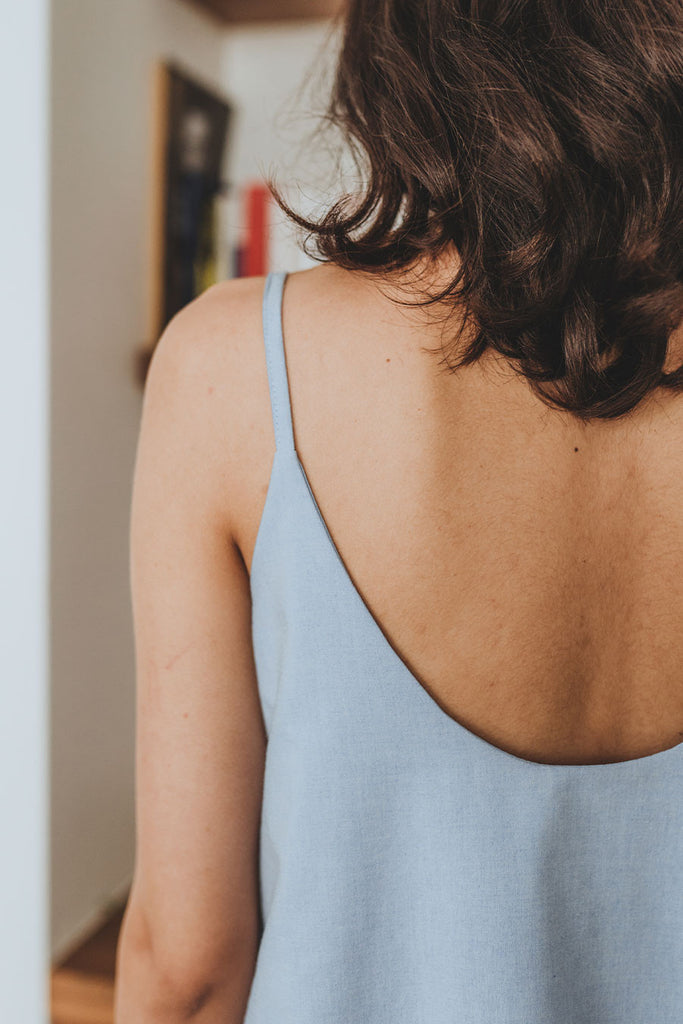 Débardeur Romy Bleu Coton