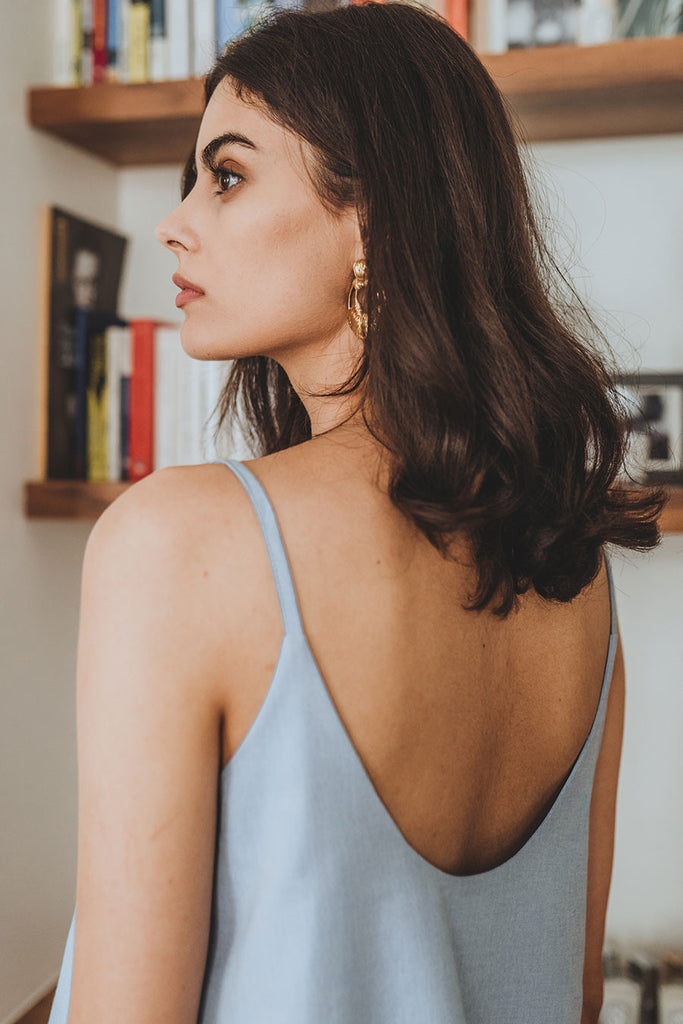 Débardeur Romy Bleu Coton