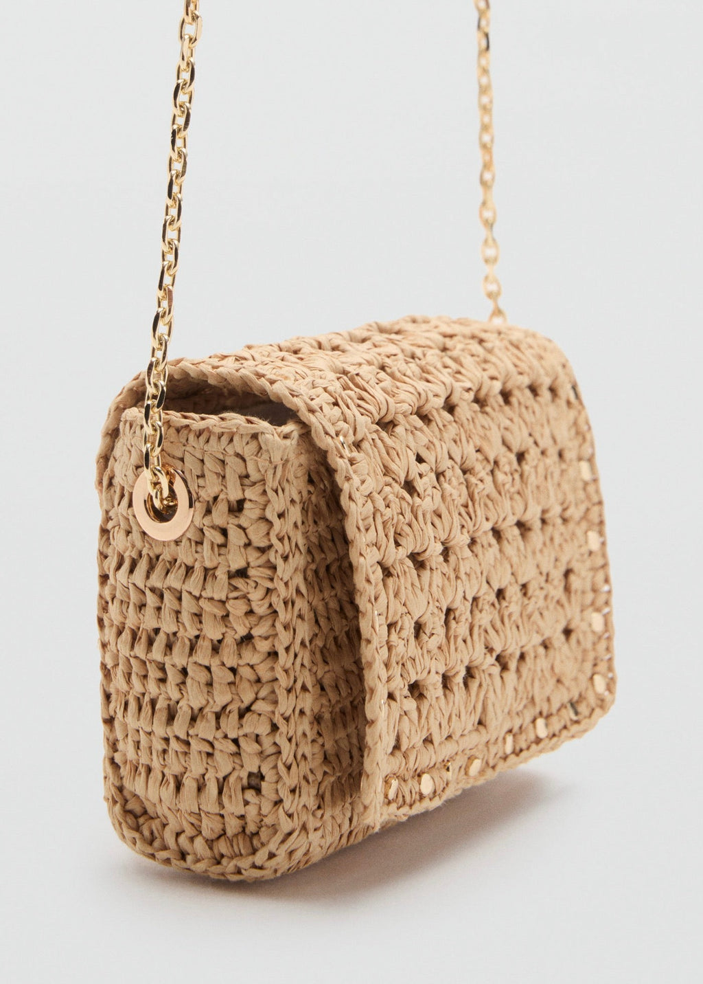 Mini Sac Bandoulière En Fibre Naturelle