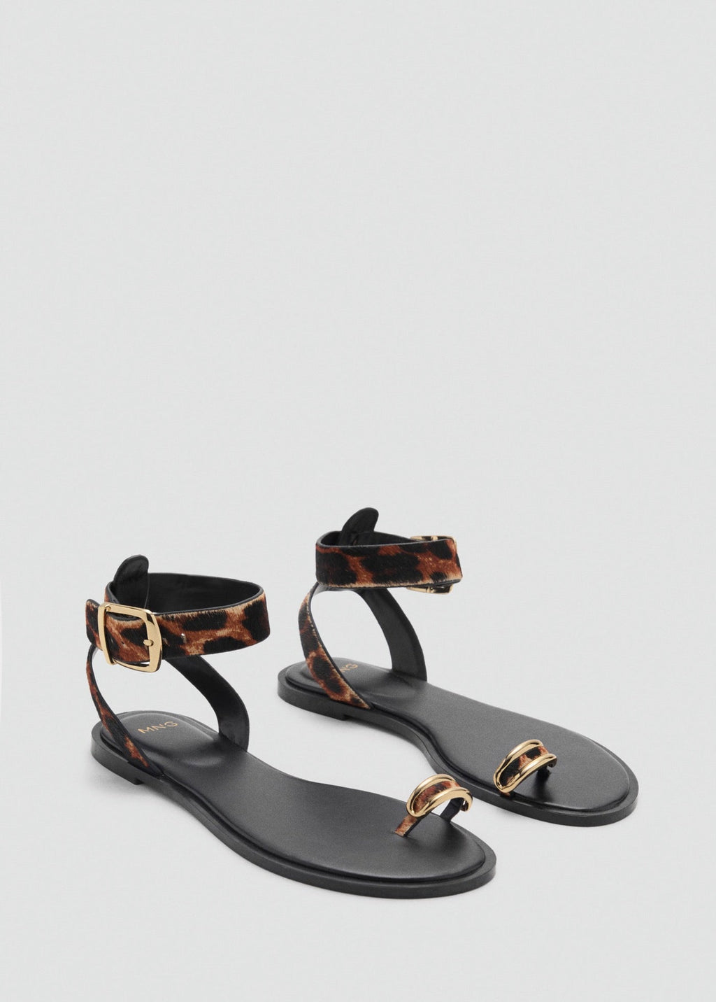 Sandale Cuir Imprimé Animal