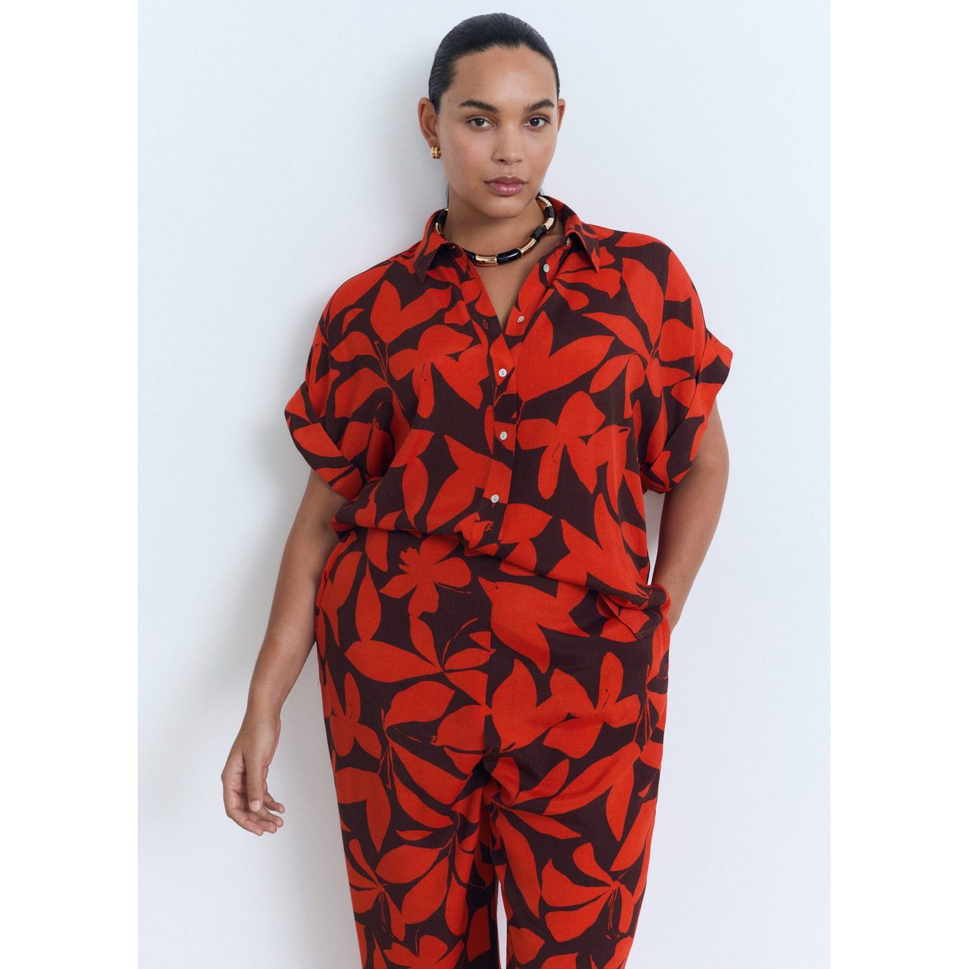 Chemise Imprimée Manches Courtes