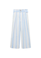 Pantalon Style Jupe-Culotte À Rayures Avec Ceinture