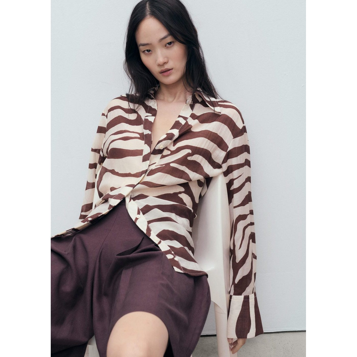 Chemise Fluide Imprimé Zèbre