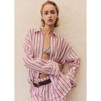 Chemise En Ramie À Rayures