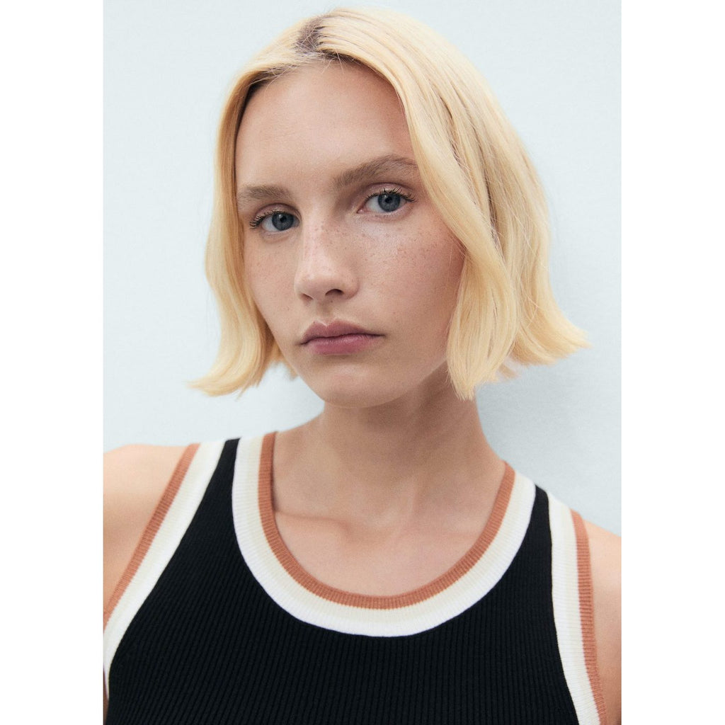 Top Maille Détails Contrastants